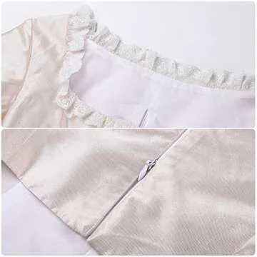 Yejue Royal Colonial Little Girl Child Princess Costume Hamilton Elizabeth Schuyler Champagne Dance Cosplay Kid Victorian Dress