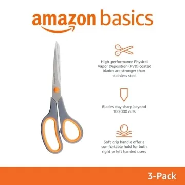 Stainless Steel Scissors Multipurpose 3-Pack Blades