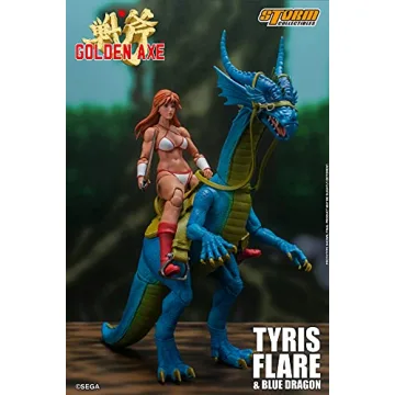 Tyris Flare & Blue Dragon Action Figure | Golden Axe Collectible