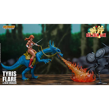 Tyris Flare & Blue Dragon Action Figure | Golden Axe Collectible