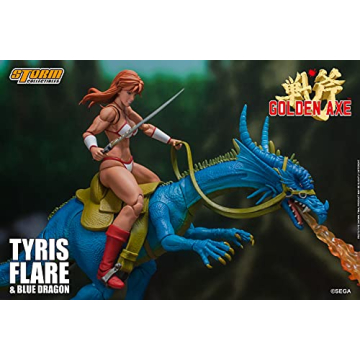 Tyris Flare & Blue Dragon Action Figure | Golden Axe Collectible