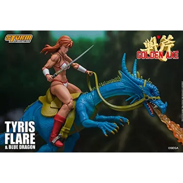Tyris Flare & Blue Dragon Action Figure | Golden Axe Collectible