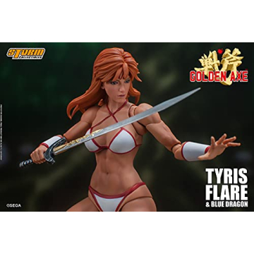 Tyris Flare & Blue Dragon Action Figure | Golden Axe Collectible