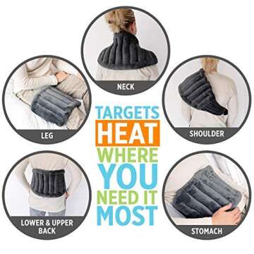 Soothing Company Microwavable Extra Large Heating Pad for Lower Back Pain, Legs, Stomach Cramps, Nec...