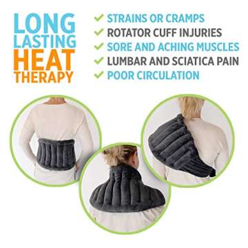 Soothing Company Microwavable Extra Large Heating Pad for Lower Back Pain, Legs, Stomach Cramps, Neck and Shoulders | Portable Hot/Cold Pain Relief | Soft, Reusable and Cordless Microwave Heat Wrap