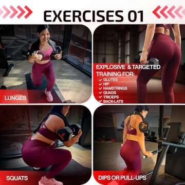 Sboddy Hip Thrust Belt For Dumbbells Heavy, Kettlebells, Plates, Hip Thrust Band for Women/Men, Double Hook & Loop Booty Builder, Glute Workout Equipment for All Shapes, Use at Home/Gym