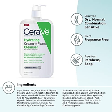 CeraVe Hydrating Foam Cleanser for Dry Skin