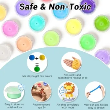 Drawdart Air Dry Clay Kit - Safe and Fun for All Ages