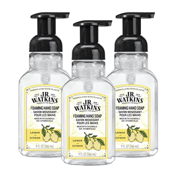 J.R. Watkins Foaming Hand Soap - All Natural Moisturizing Foam, 3 Pack with Pump