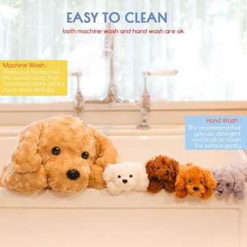 5 Pieces Dog Stuffed Animals for Girls,1 Mommy Dog with 4 Babies,Puppy Stuffed Animals Gifts for Girls 3 4 5 6 7 8 9 Years,Soft Plush Toys for Kids Christmas,Valentine's,Birthday,Children's Day