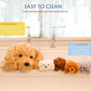 5 Pieces Dog Stuffed Animals for Girls,1 Mommy Dog with 4 Babies,Puppy Stuffed Animals Gifts for Girls 3 4 5 6 7 8 9 Years,Soft Plush Toys for Kids Christmas,Valentine's,Birthday,Children's Day