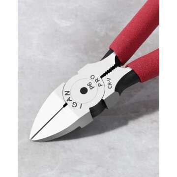 IGAN-P6 Wire Cutters (Pack of 2), 6-inch Ultra Sharp & Powerful Side-cutting Pliers with Longer Flush Cutting Edge, Ideal Wire Cutter for Crafts, Floral, Electrical & Any Clean Cut Needs