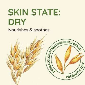 Aveeno Daily Moisturizing Body Wash for Dry & Sensitive Skin with Prebiotic Oat, Hydrating Oat Body Wash Nourishes Dry Skin & Gently Cleanses, Light Fragrance, Sulfate-Free, 18 fl. Oz, 2 Pack