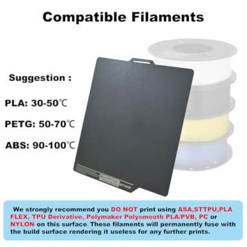 RETUXEP PLU Build Plate for Bambu Lab 3D Printers