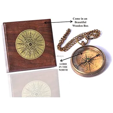 Engraved Proverbs 3:5-6 Compass with Gift Box