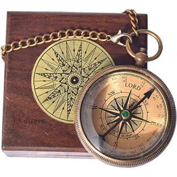 Engraved Proverbs 3:5-6 Compass with Gift Box