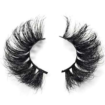 Lethot 25mm Mink Lashes 3D Mink Hair False Eyelashes High Volume Handmade Eye Makeup Tools Fluffy Lashes Pack 09 (LT09)