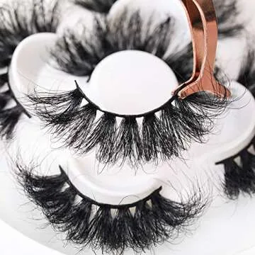 Lethot 25mm Mink Lashes Fluffy & High Volume Eyelashes