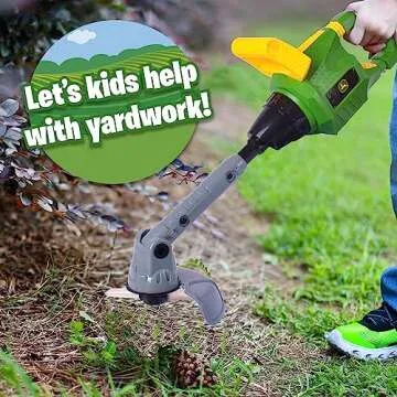 John Deere Sunny Days Entertainment Power Tools Weed Trimmer - Construction Tool with Lights and Sounds | Toy for Kids