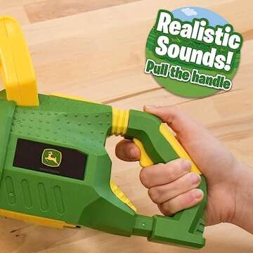John Deere Sunny Days Entertainment Power Tools Weed Trimmer - Construction Tool with Lights and Sounds | Toy for Kids