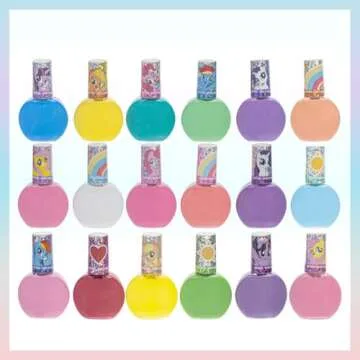 Townley Girl My Little Pony Non-Toxic Water Based Peel-Off Nail Polish Set with Glittery and Opaque ...