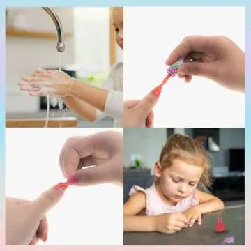 Townley Girl My Little Pony Non-Toxic Water Based Peel-Off Nail Polish Set with Glittery and Opaque Colors for Girls Kids Teens Ages 3+, Perfect for Parties, Sleepovers and Makeovers, 18 Pcs