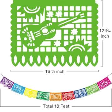 5 PCS Mexican Party Banners, Fiesta Party Decoration, Dia De Los Muertos Ofrenda Decoration Day of T...