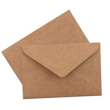 5" x 7" Kraft Envelopes 100 Pack Brown Envelopes for Wedding, Graduation, Baby Shower, Greeting Card...