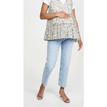 PAIGE Women’s Noella Straight Maternity Jeans - Comfortable & Stylish