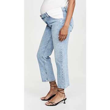 Stylish PAIGE Noella Straight Maternity Jeans for Comfort