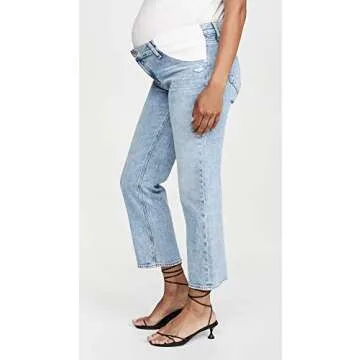 Stylish PAIGE Noella Straight Maternity Jeans for Comfort
