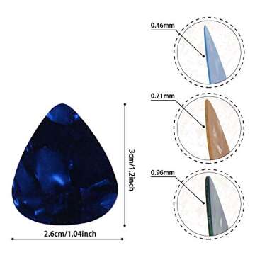 Augshy Guitar Picks, 150 Pack Premium Celluloid Guitar Pick Variety Pack Thin, Medium & Heavy Gauges...