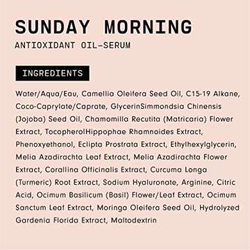 Versed Sunday Morning Antioxidant Oil Serum Nourishing Facial Oil with Camellia Oil, 1 Ounce