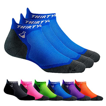 Thirty48 Ultralight Athletic Running Socks: Seamless, Moisture-Wicking Comfort (Large)