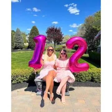 40 Inch Hot Pink Number 1 Balloon for Kids' Birthdays