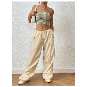 Y2K Striped Tube Crop Top for Women - SOLY HUX