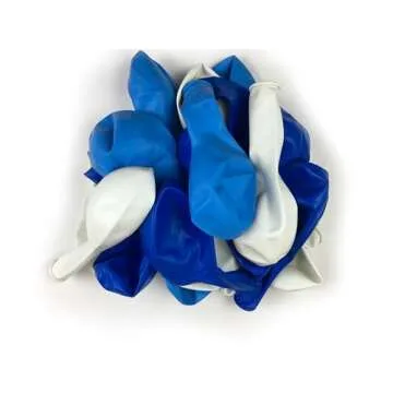 KADBANER White Blue Light Blue Balloons,100 Pack 12 Inch Latex Balloons