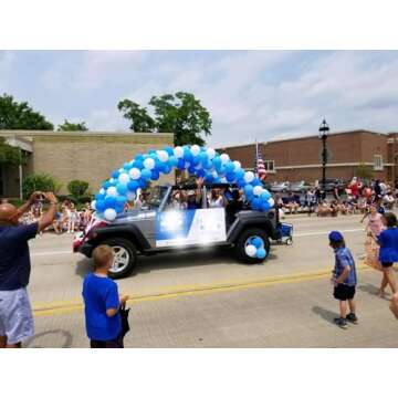 KADBANER White Blue Light Blue Balloons,100 Pack 12 Inch Latex Balloons