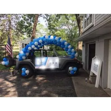 KADBANER White Blue Light Blue Balloons,100 Pack 12 Inch Latex Balloons