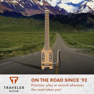 Traveler Guitar Ultra-Light Classical 6 String Guitar, Right, Mahogany (ULN MHSBW)