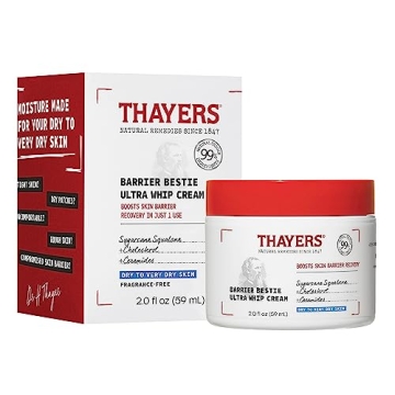 THAYERS Barrier Bestie Ultra Whip Face Cream, Moisturizer with Sugarcane Squalane and Ceramides, Ski...