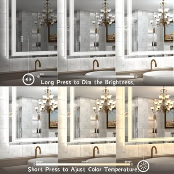 GOLOMO 48x32 LED Bathroom Mirror - Elegant & Functional