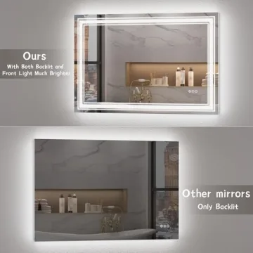 GOLOMO 48x32 LED Bathroom Mirror - Elegant & Functional