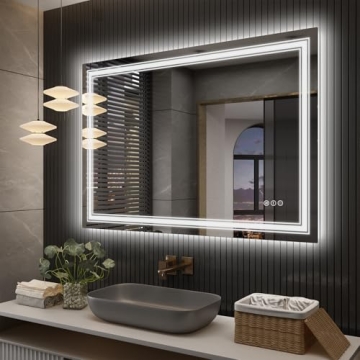 GOLOMO 48x32 LED Bathroom Mirror - Elegant & Functional