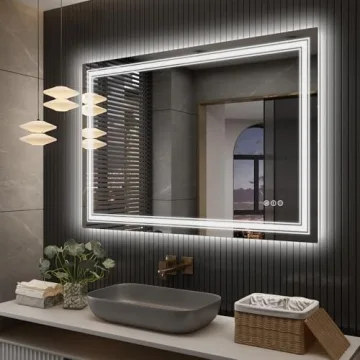 GOLOMO 48x32 LED Bathroom Mirror - Elegant & Functional