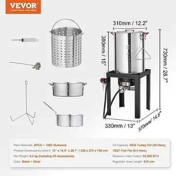 VEVOR Turkey Fryer 30-qt & 10-qt Cooking Set