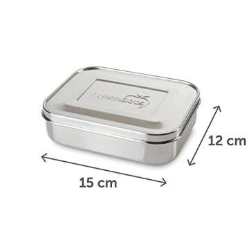 LunchBots Stainless Steel Bento Box for Healthy Meals