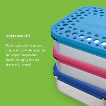 LunchBots Stainless Steel Bento Box for Healthy Meals