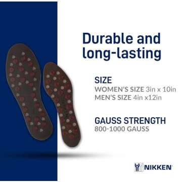 Nikken Kenko mStrides Insoles with Magnetic Technology