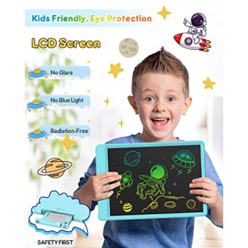 FLUESTON 10" LCD Writing Tablet for Kids - Blue